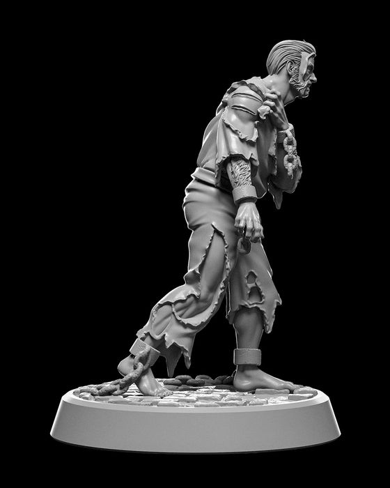 Zakuty w Łańcuchy figurka 32mm 14K zgodna z RPG DnD Pathfinder Warhamm
