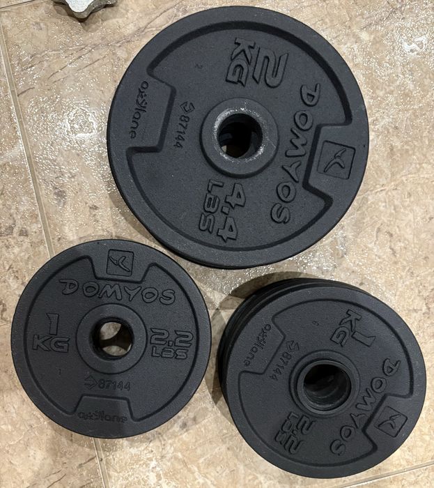 KIT DE PESOS / MUSCULAÇÃO completo - em bom estado