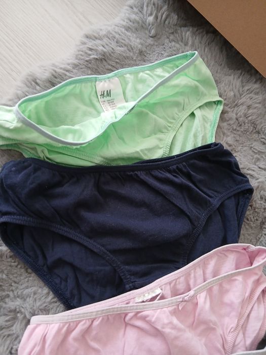 Majtki dziewczęce H&M 146/152 6 par