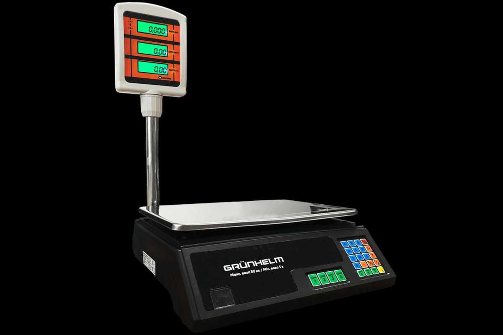 Ваги,терези торгівельні з мачтою Grunheln GSC-051 живлення 6v