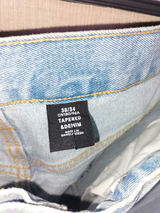 H&M р.54(талия 100-104см) джинсы мужские голубые