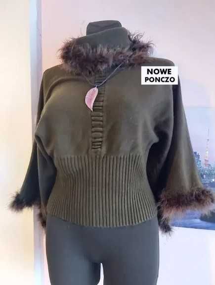 Nowe ponczo L Khaki