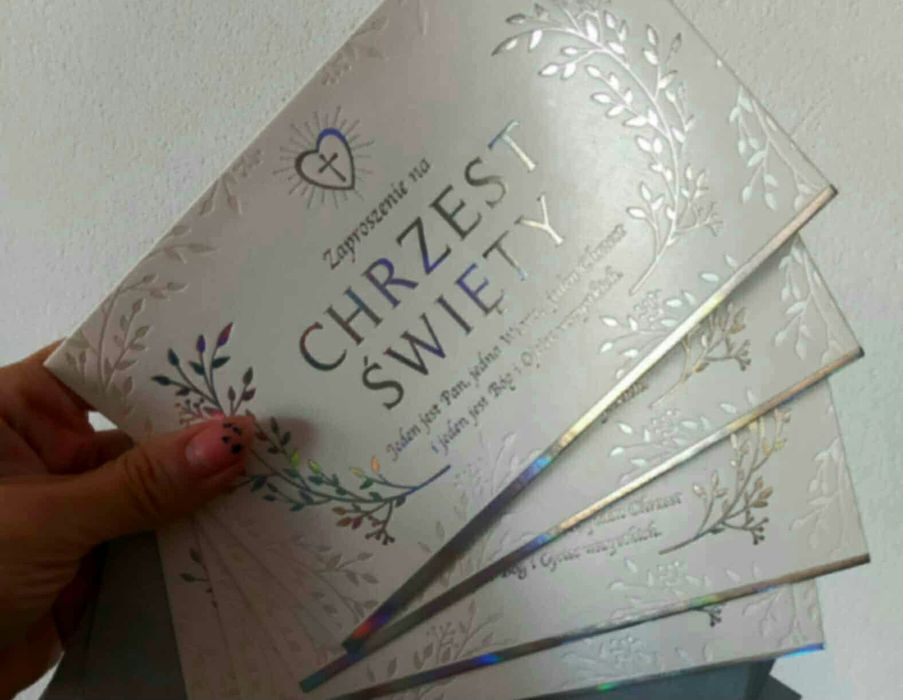 Zaproszenia nowe na Chrzest Nowe