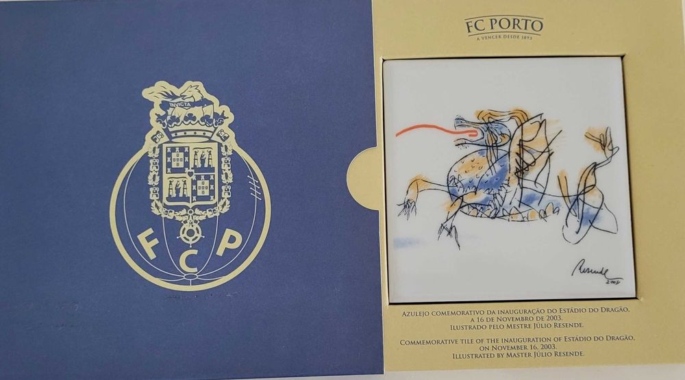 Azulejo da inauguração do Estádio do Dragão.