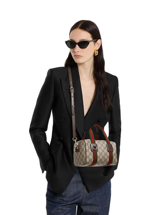 Сумка Gucci Mini GG Handbag Soft Monogram Coated Fabric Beige/Dark Bro