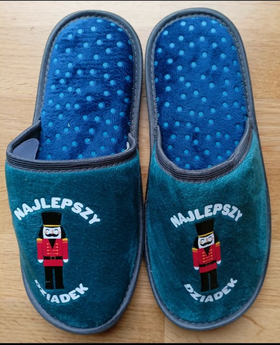 Papucie męskie "Najlepszy dziadek" dzień dziadka, rozm. 42 - 43