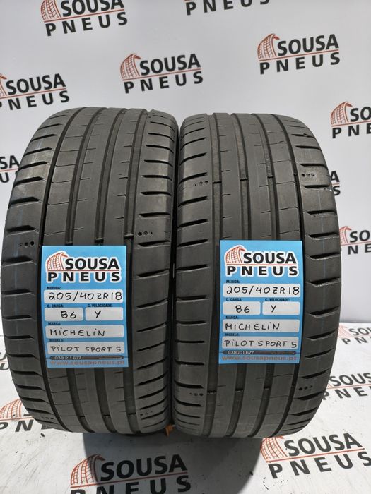 2 pneus semi novos 205-40R18 Michelin - Oferta dos Portes