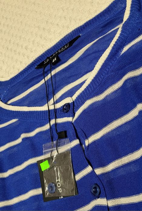 Nowa piękna bluzka damska cienki sweterek zapinany na guziki wiskoza