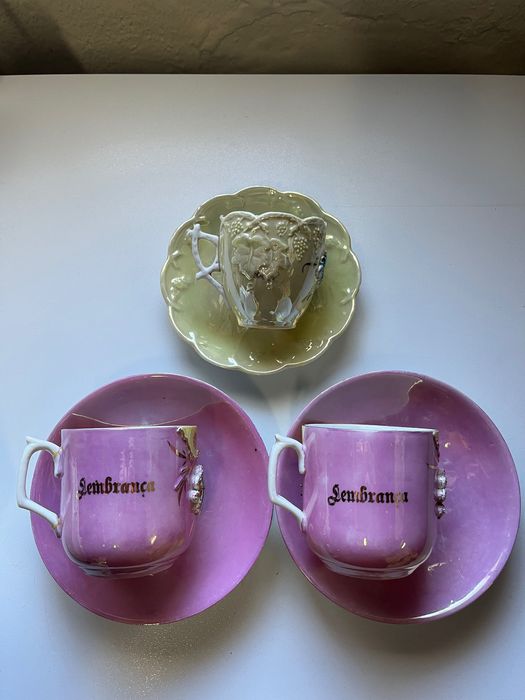 Conjunto 3 chávenas com pires