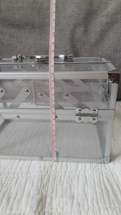 Kuferek total clear kosmetyki aluminiowy