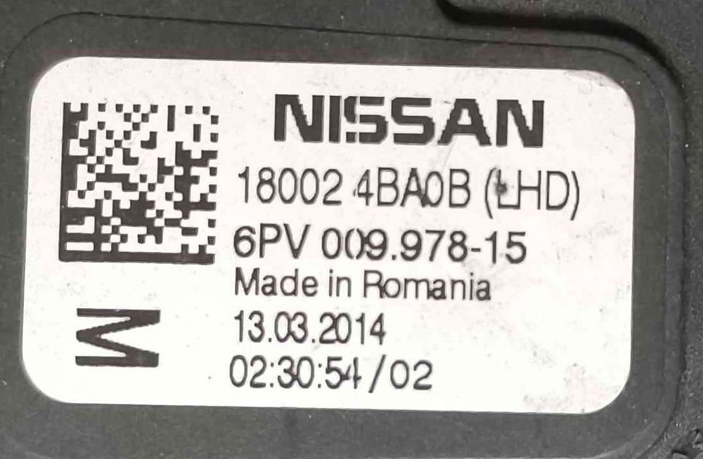 Pedal do Acelerador 180024BA0B - NISSAN QASHQAI II