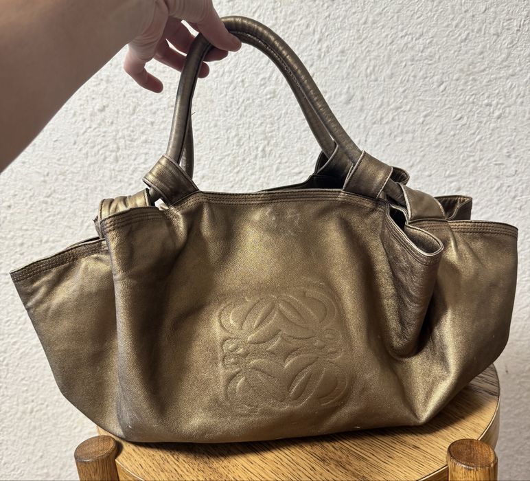 Культова вінтажна сумка Loewe Nappa Aire Metallic Handbag (Оригінал)