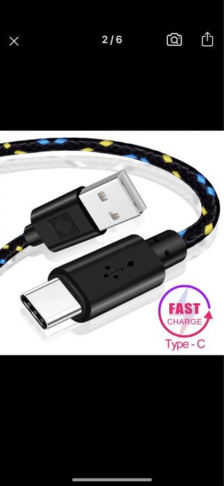 Кабель usb (шнур) Type C для телефонів 50 см