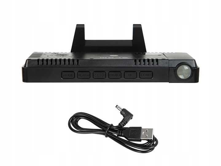 BUDZIK Zegar elektroniczny cyfrowy z projektorem LED lustro termometr