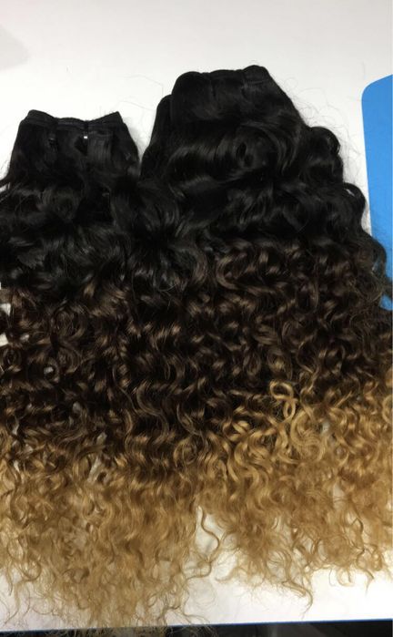 Cabelo cacheado  tricolor 40cm, 300g