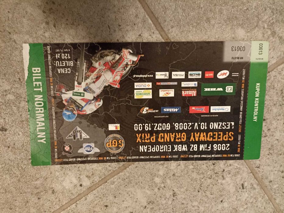 Program żużlowy Speedway Grand Prix Leszno 2008 + bilet