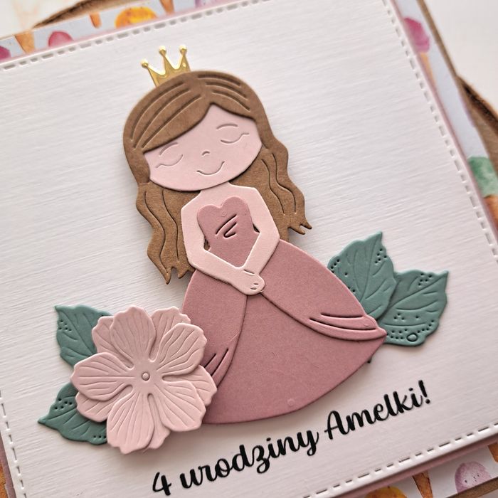 Personalizowana kartka na 5, 4, 3, 2 urodziny z królewną