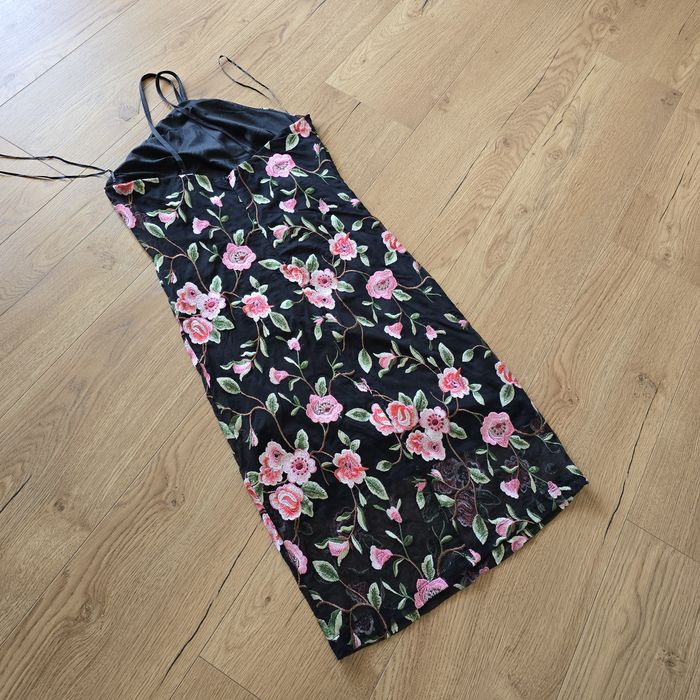 Sukienka mini new look l 40 vintage kwiaty