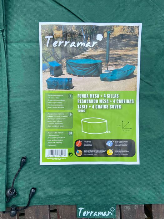 Capa mobiliário de Jardim Mesa Cadeira Chapéu de Sol e Espreguiçadeira