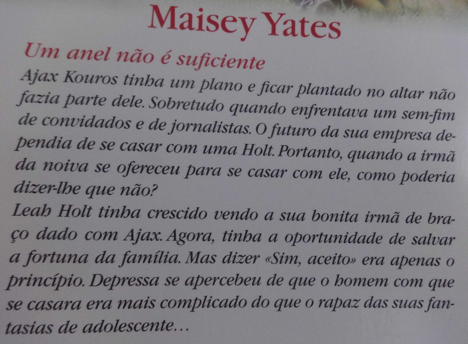 Livro “Um Anel Não é Suficiente | Lua de Mel com Outra64750497091458124