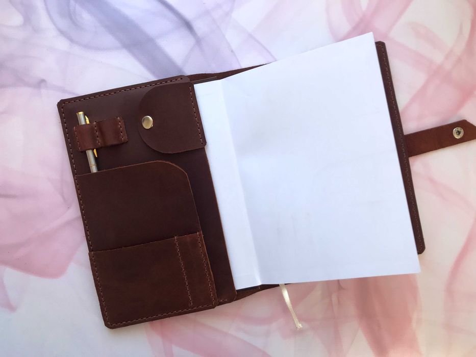 Кожаный органайзер с именной гравировкой. Кожаный блокнот. Шкіряний