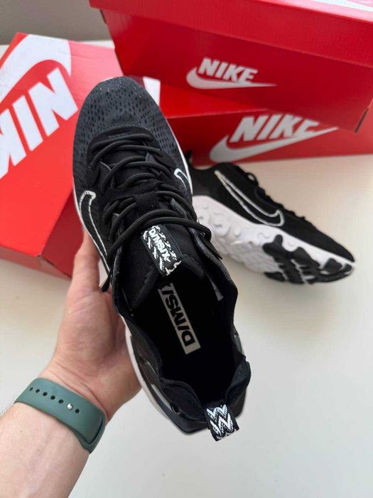 Чоловічі кросівки Nike React Vision "Black-White" ND. Розміри 40-45