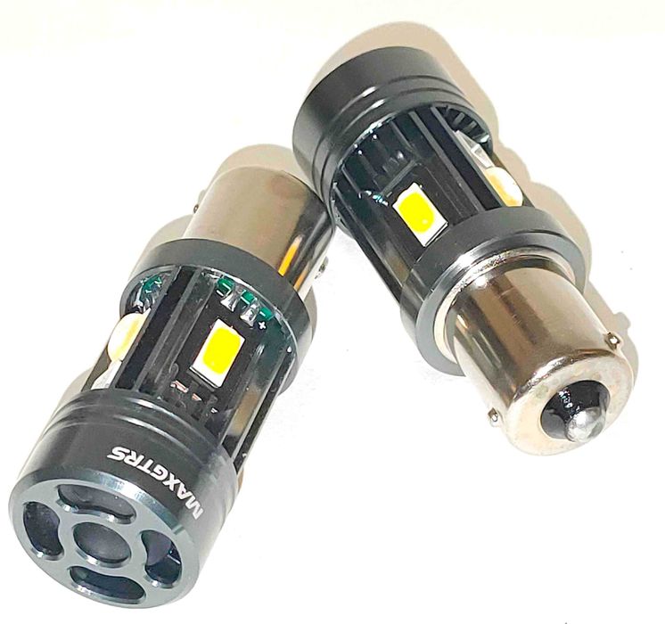 Авто LED-лампы (2 шт) MAXGTRS цоколь PY21W для сигналов поворотов