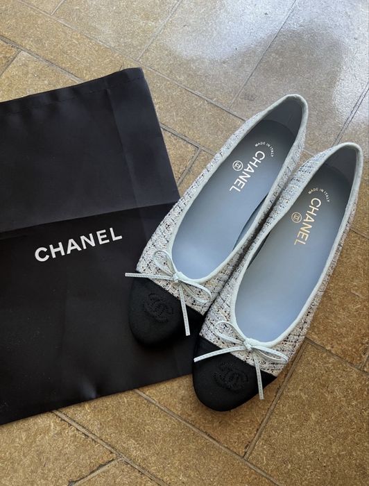 Tweedowe baleriny chanel 40