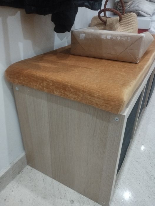 Móvel kallax cor bétula IKEA com as caixas incluídas