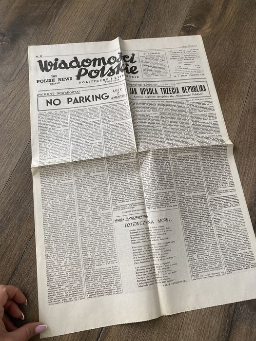 Tygodnik - Wiadomości Polskie Polityczne i Literackie 1940r #gazeta