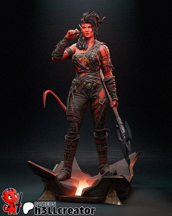 Karlach (Baldur's Gate 3)od h3ll creator - figurka druk 3d z żywicy