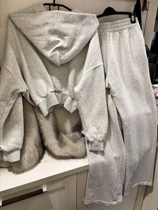 Костюм теплий сірий Ace est прямі штани худі