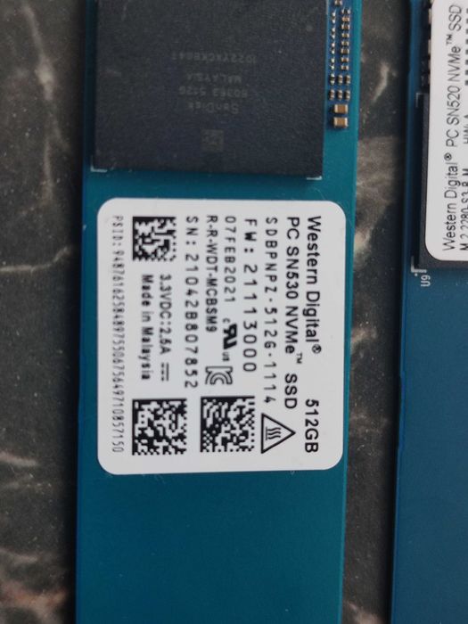 Накопичувач  SSD M2 500Gb і 1tb Samsung EVO 970  i WD 512Gb