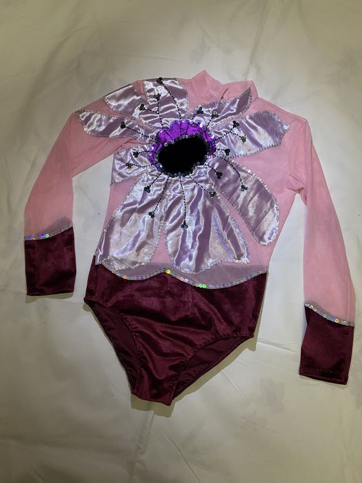 - Детский спортивный купальник трико боди для гимнастики танцев