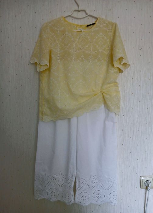 Літні брюкі костюм ( штани +кофта) 100% cotton жіночі брюки штаны летние