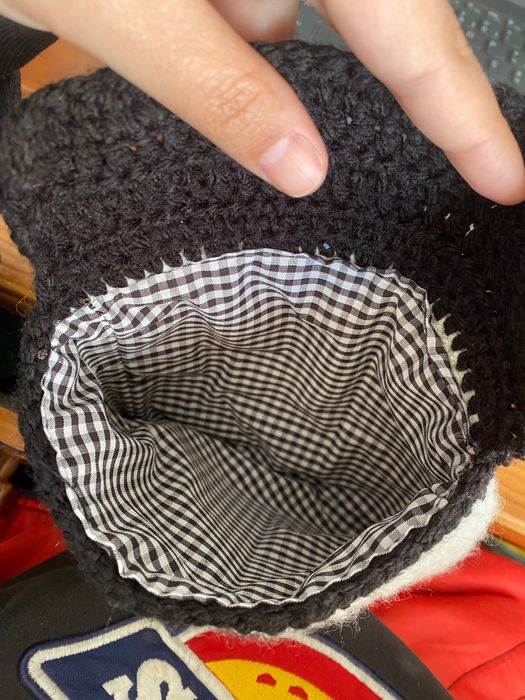 Bolsa de crochet e ponto cruz (personalizado)