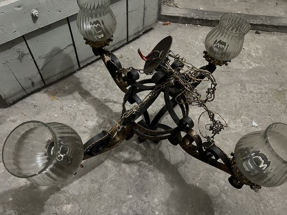 Żyrandol lampa wisząca PRL