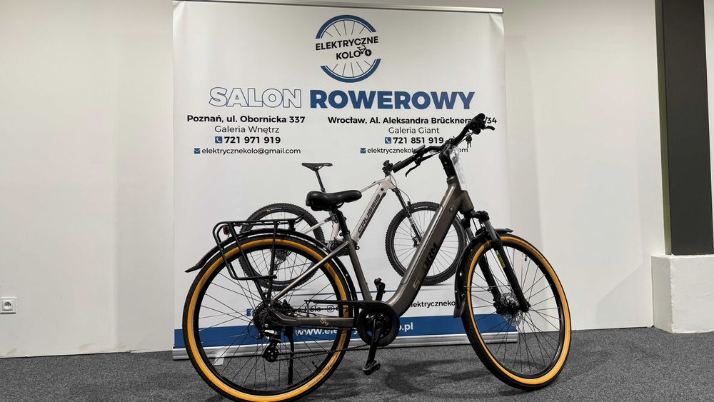 Rower elektryczny Storm E-Diamond Pro 17" (504 Wh) złoty-grafit