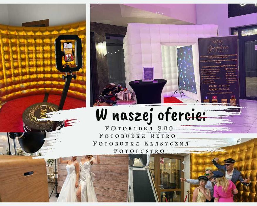 Fotobudka|360|Fotolustro|Dym|Barman|Wiatraki|Wiele Innych Atrakcji!