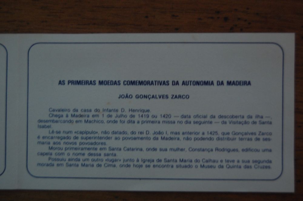 Coleção Moedas prata Autonomia da Madeira 25 e 100 Esc Proof 1981
