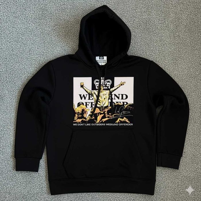 WEEKEND OFFENDER Новое Черное Худи Leo Gregory - Зипка Викенд Оффендер (XS-XXL)
