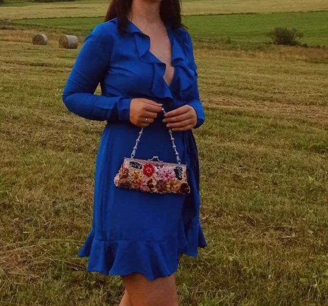 Sukienka ASOS r.38 kobalt