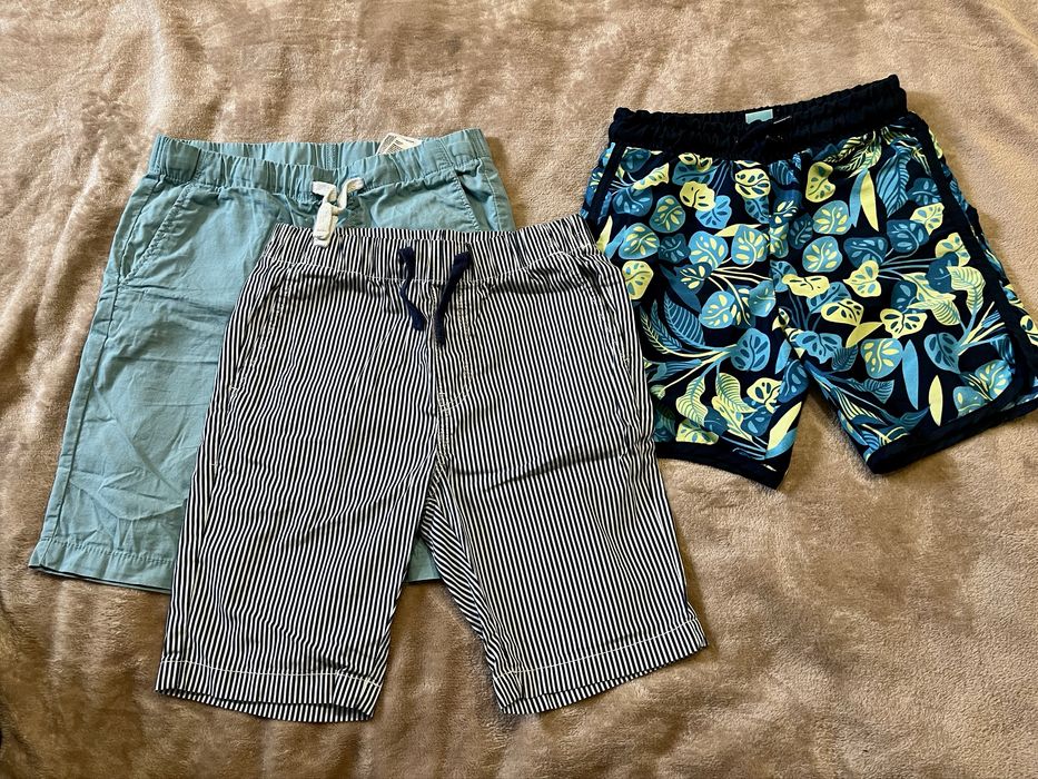 Rozm. 128 H&M komplet - spodenki krótkie na lato dla chłopca gratis