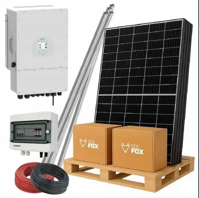 Zestaw Falownik DEYE Hybrydowy 10kW Dach Skośny Ja Solar Deye