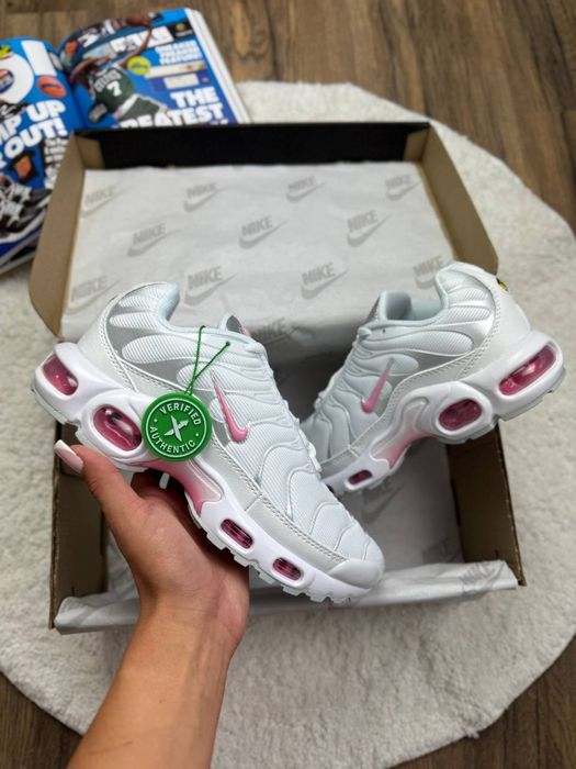 Nike Air Max TN + White Pink , Nike Air Max TN , жіночі кросівки Найк