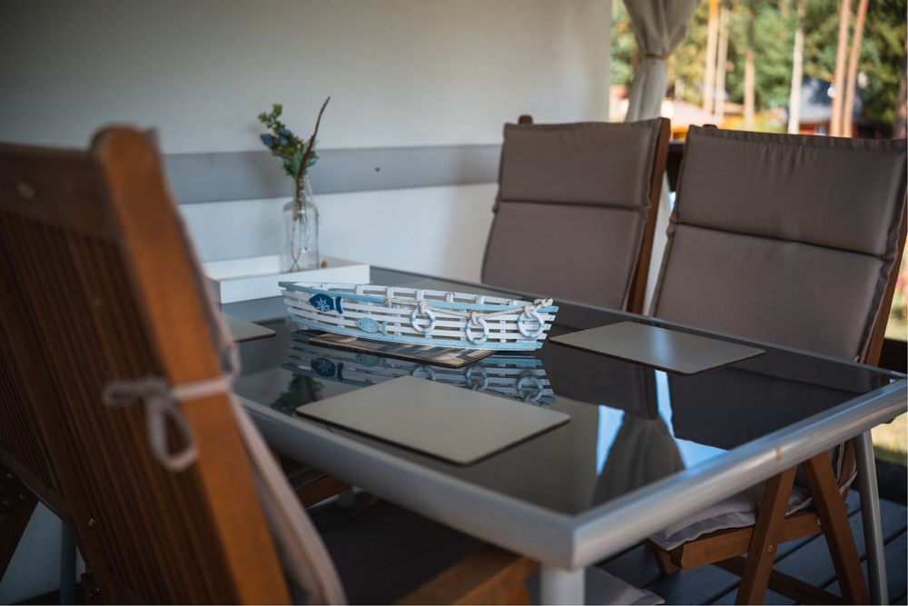 Domek jezioro Symsar Warmia i Mazury rower wodny grill