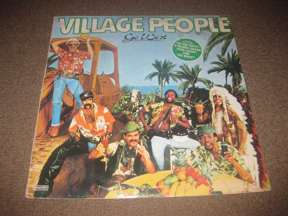 Disco em Vinil LP 33 rpm dos Village People "Go West"