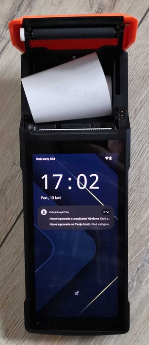 Terminal PDA z systemem Android 14, terminal POS, 5,0-calowy ekran dotykowy.
