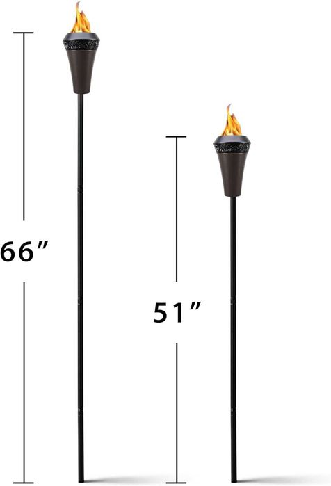 ліхтарик обігрівлоч факел металевий вуличний Island King 65 із гнітом