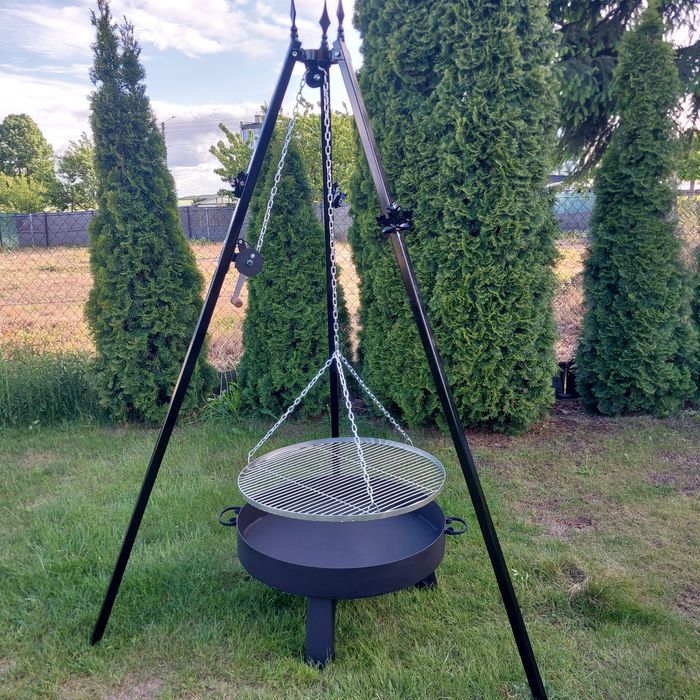 Grill, palenisko 70 cm blacha 4,trójnóg,spawane